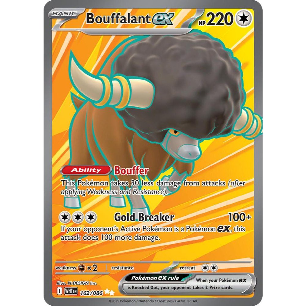 Bouffalant ex WHT 162/086 SV White Flare Ultra Rare EN