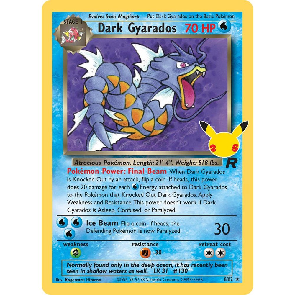 Dark Gyarados 8/82 25th Celebrations Classic Collection EN