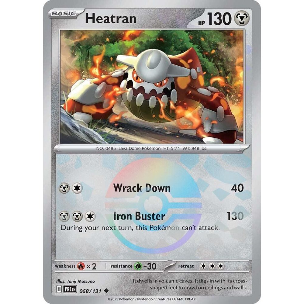 Heatran PRE 068/131 Poke Ball Pattern Prismatic Evolutions EN