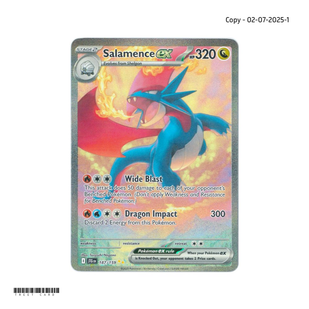 Salamence ex JTG 187/159 Special Illustration Rare Journey Together EN