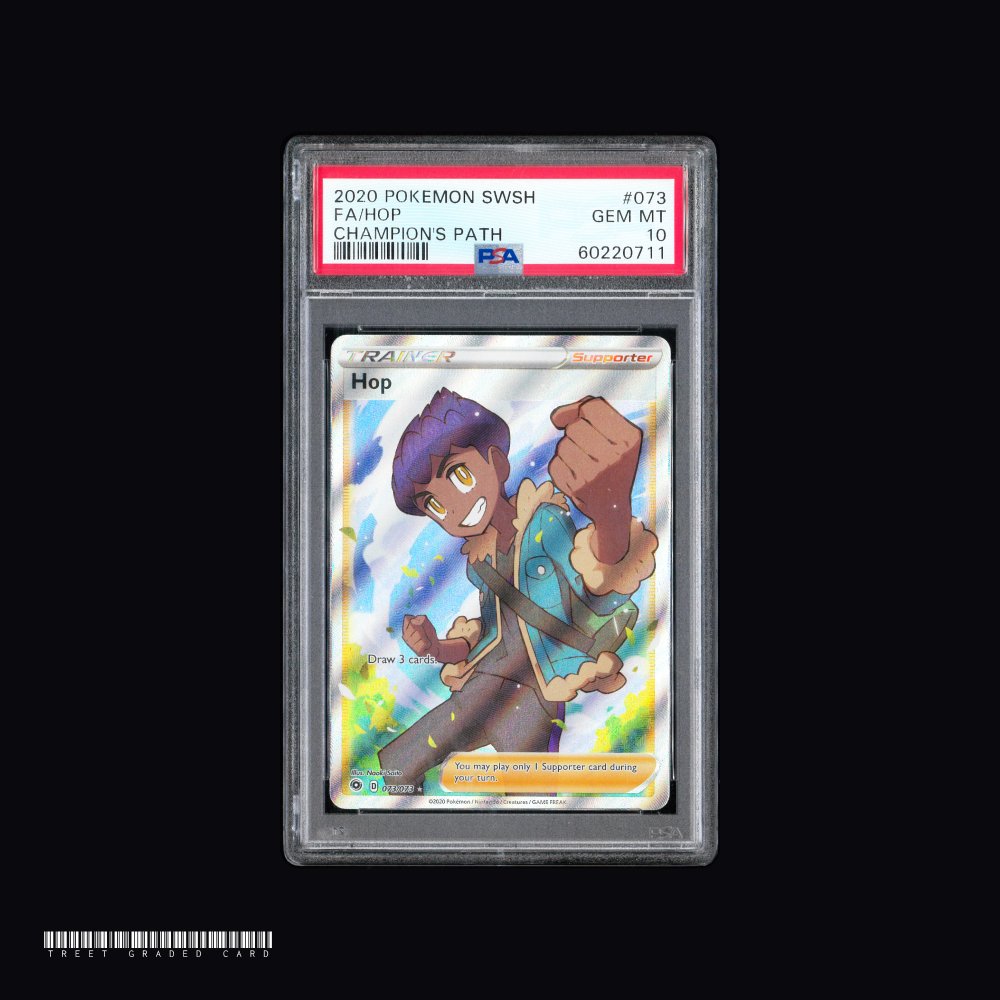 [PSA 10] Hop Full Art SWSH Champion's Path 073/073 EN