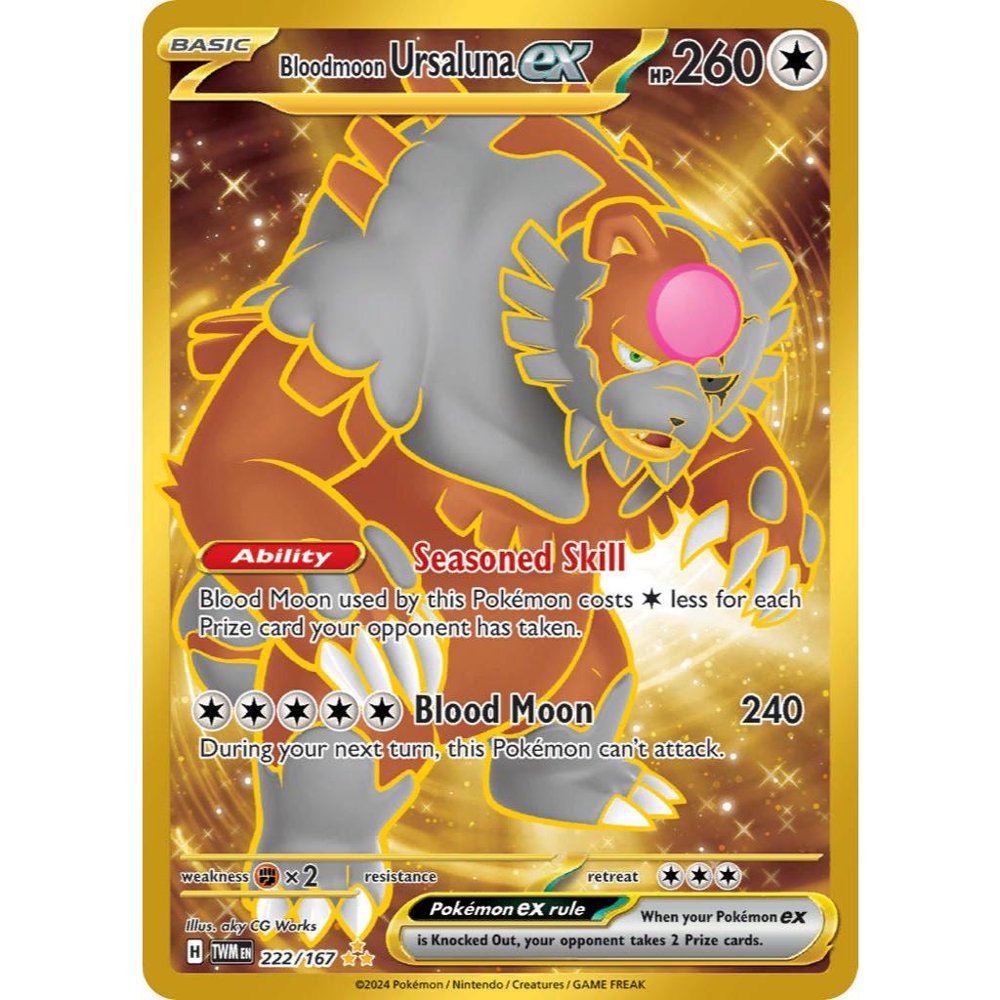 Bloodmoon Ursaluna ex TWM 222/167 Twilight Masquerade Hyper Rare EN