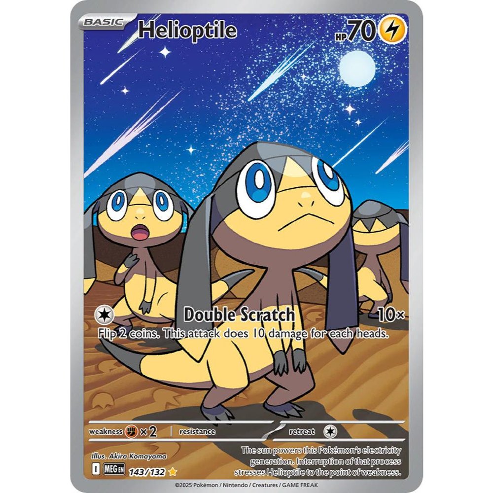Helioptile MEG 143/132 ME01 Mega Evolution Illustration Rare EN