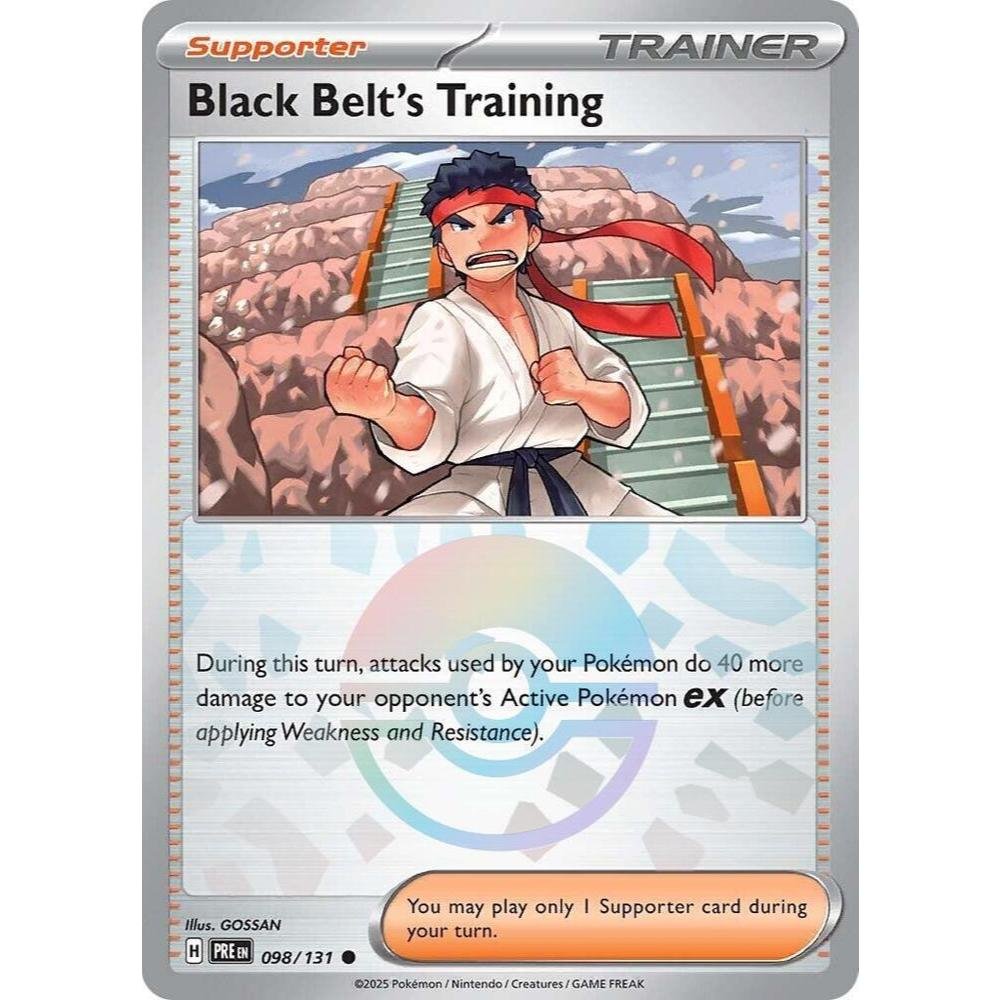Black Belt's Training PRE 098/131 Poke Ball Pattern Prismatic Evolutions EN