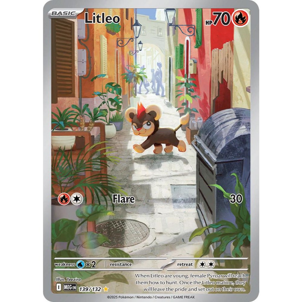 Litleo MEG 139/132 ME01 Mega Evolution Illustration Rare EN