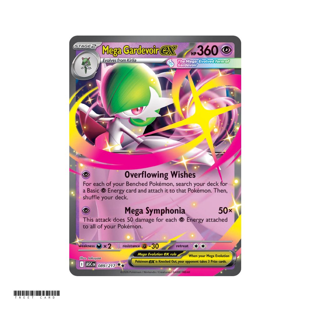 Mega Gardevoir ex Ascended Heroes 89/295 Double Rare EN