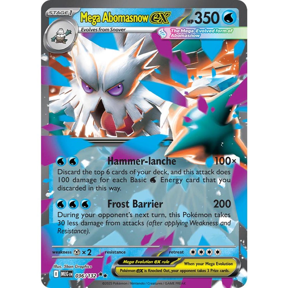 Mega Abomasnow ex MEG 036/132 ME01 Mega Evolution Double Rare EN