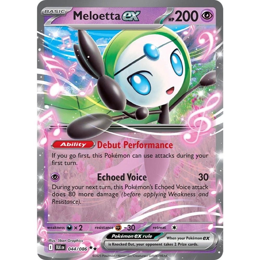 Meloetta ex BLK 044/086 SV Black Bolt Double Rare EN