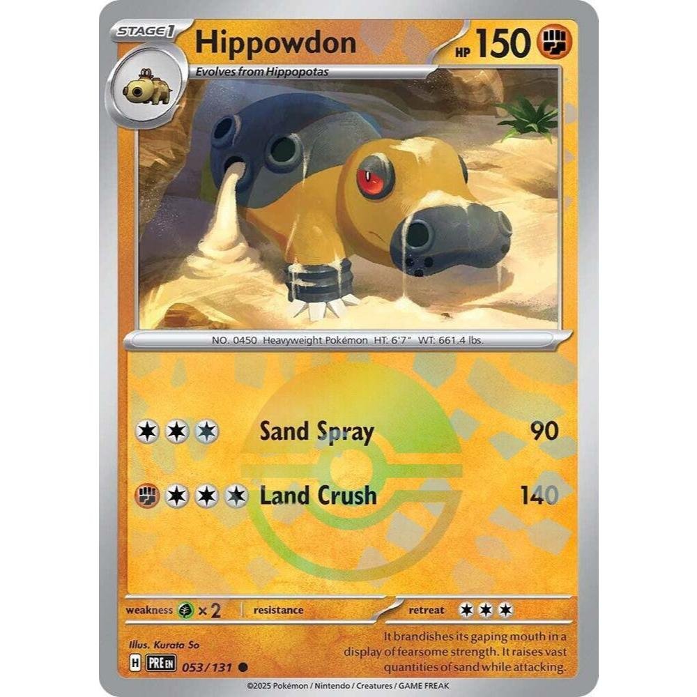 Hippowdon PRE 053/131 Poke Ball Pattern Prismatic Evolutions EN