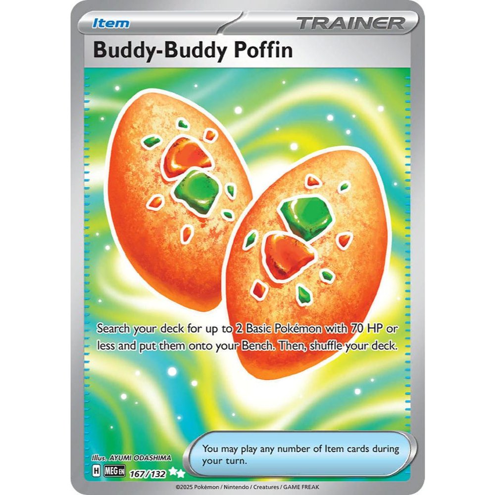 Buddy-Buddy Poffin MEG 167/132 ME01 Mega Evolution Ultra Rare EN