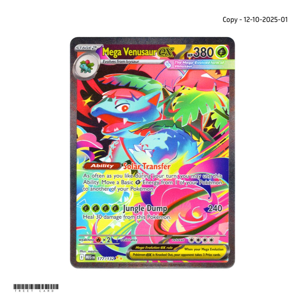 Mega Venusaur ex MEG 177/132 ME01 Mega Evolution Special Illustration Rare EN Pokemon Card Game PTCG 2025-10-12-1