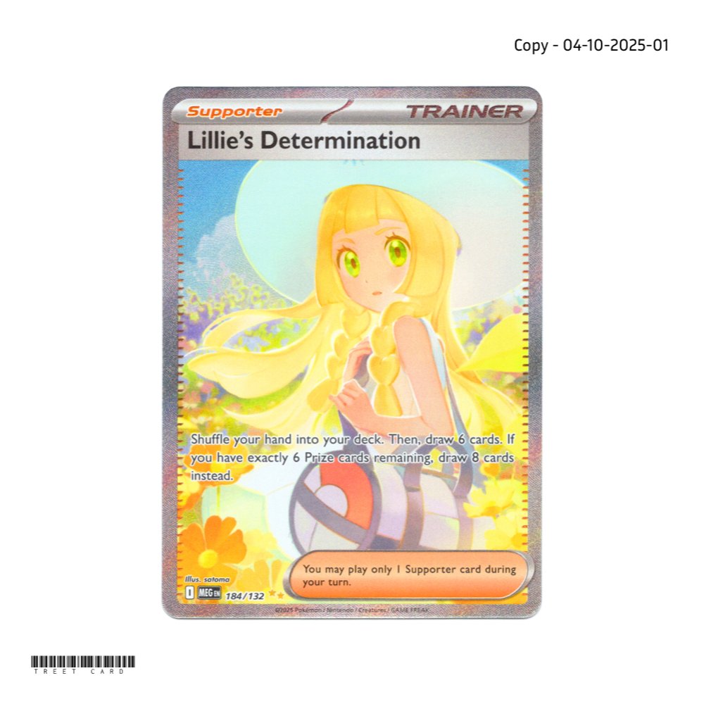 Lillie's Determination MEG 184/132 ME01 Mega Evolution Special Illustration Rare EN