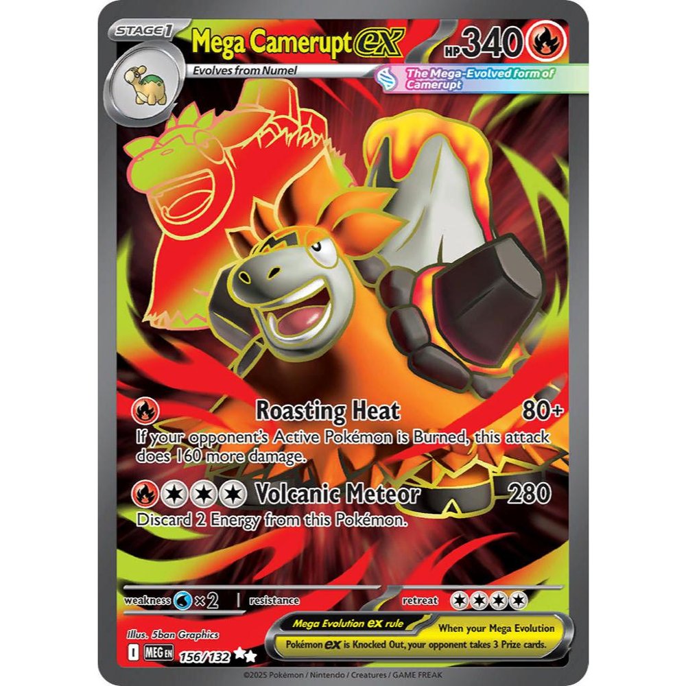 Mega Camerupt ex MEG 156/132 ME01 Mega Evolution Ultra Rare EN