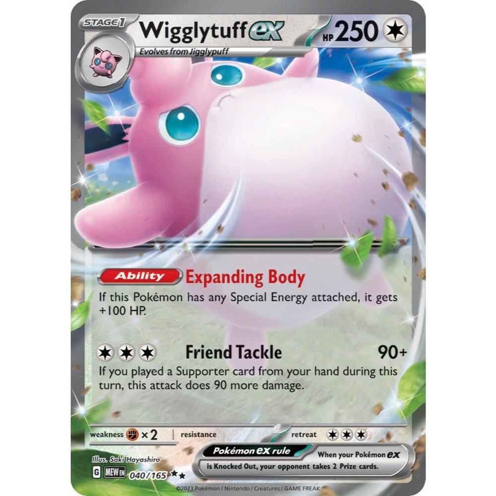 Wigglytuff ex MEW 040/165 Scarlet & Violet 151 Double Rare EN