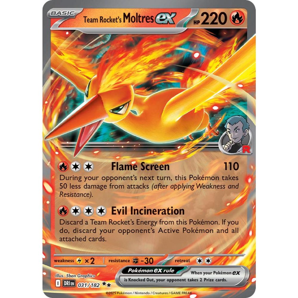 Team Rocket’s Moltres ex DRI 031/182 Destined Rivals Double Rare EN