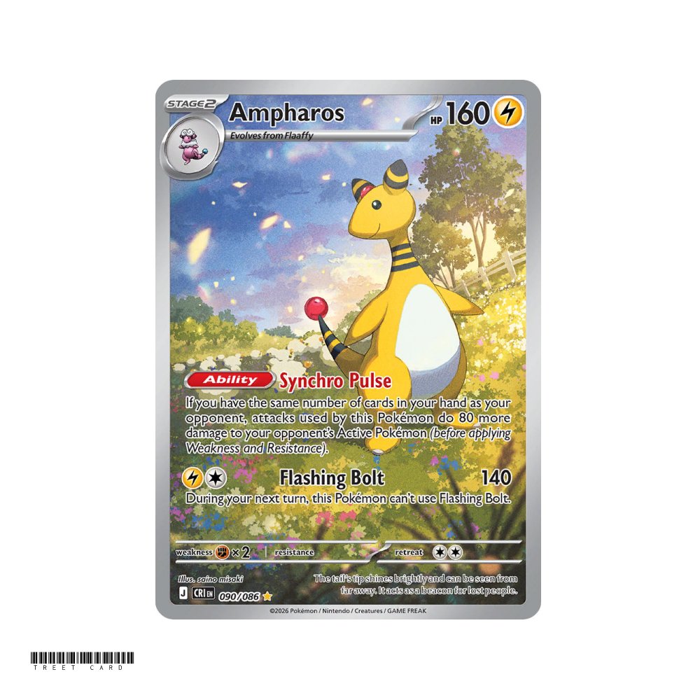 Ampharos Chaos Rising 090/086 Illustration Rare EN