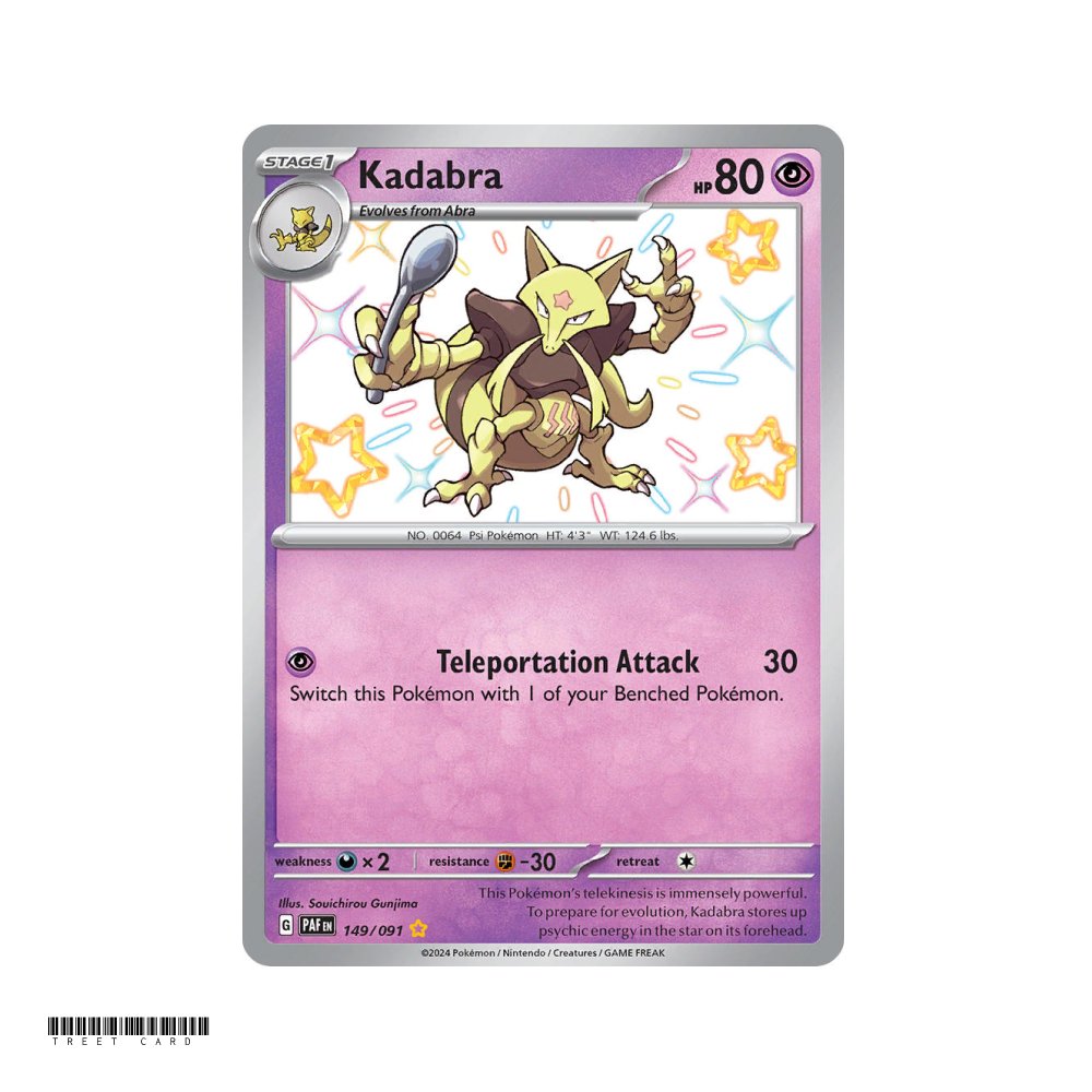 Kadabra Paldean Fates 149/091 Shiny Rare EN