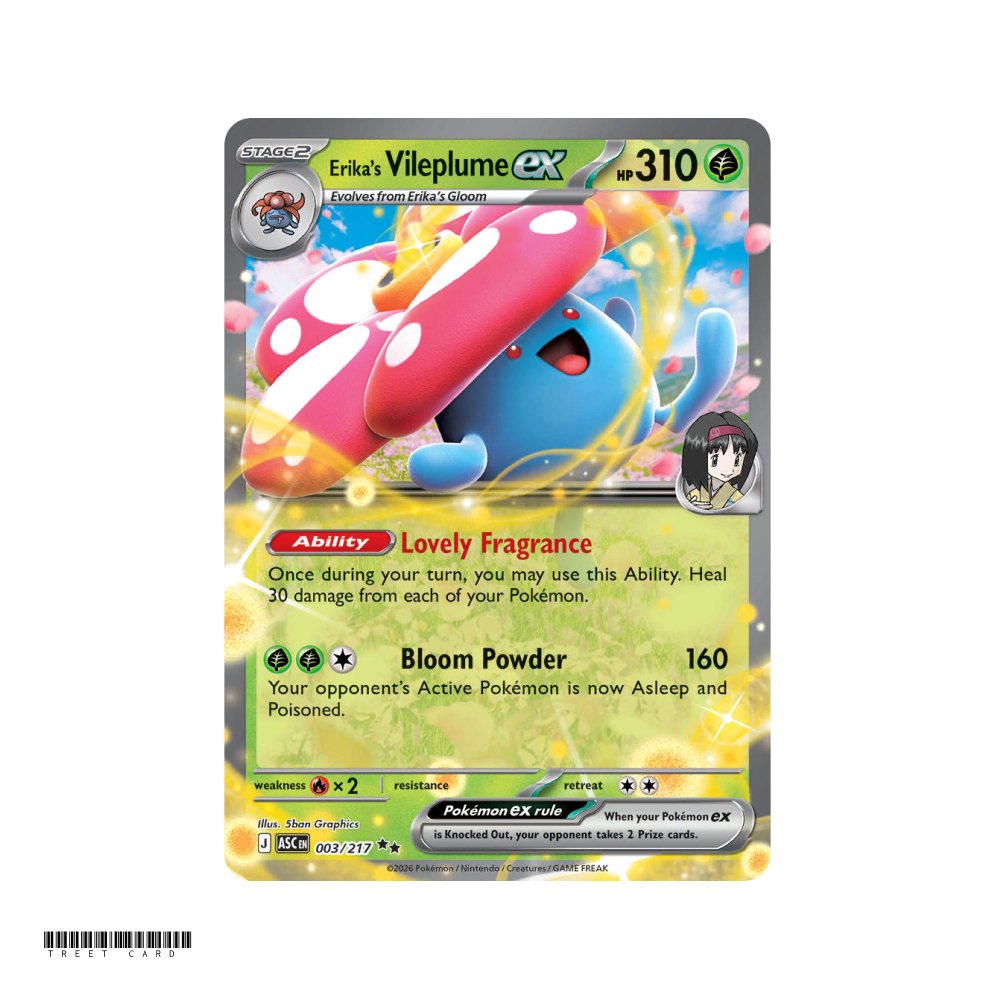 Erika’s Vileplume ex Ascended Heroes 3/295 Double Rare EN