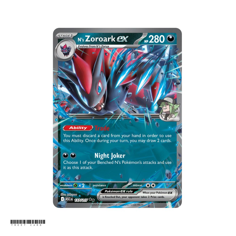 N’s Zoroark ex Ascended Heroes 137/295 Double Rare EN