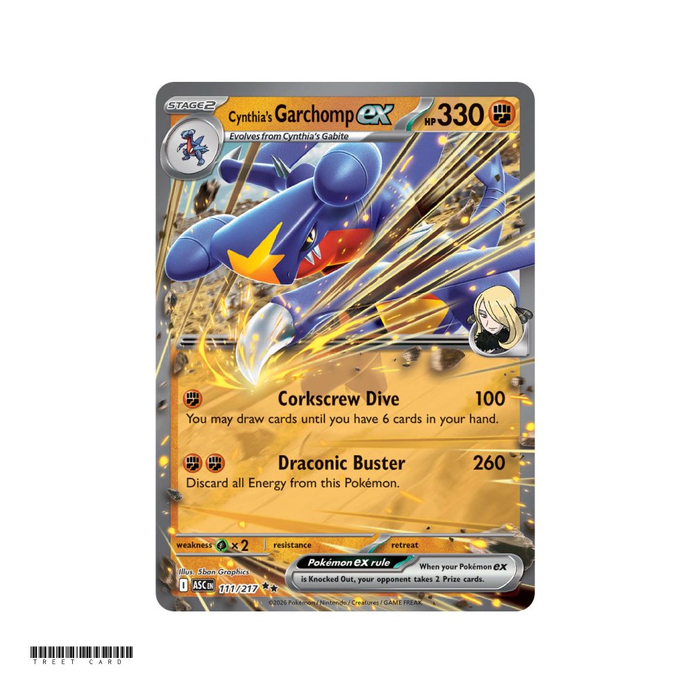 Cynthia’s Garchomp ex Ascended Heroes 111/295 Double Rare EN