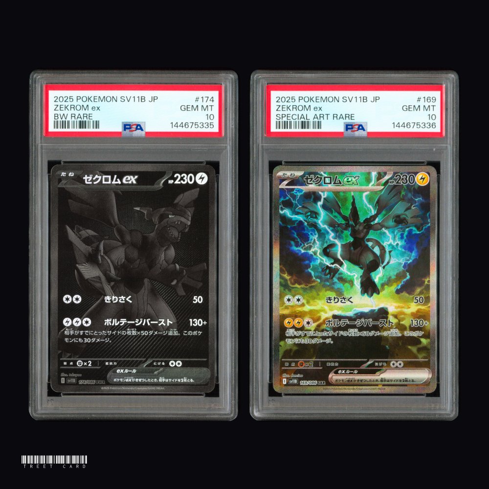 [PSA 10 SET] Zekrom ex SV11B Black Bolt 174/169 BWR/SAR JP Graded