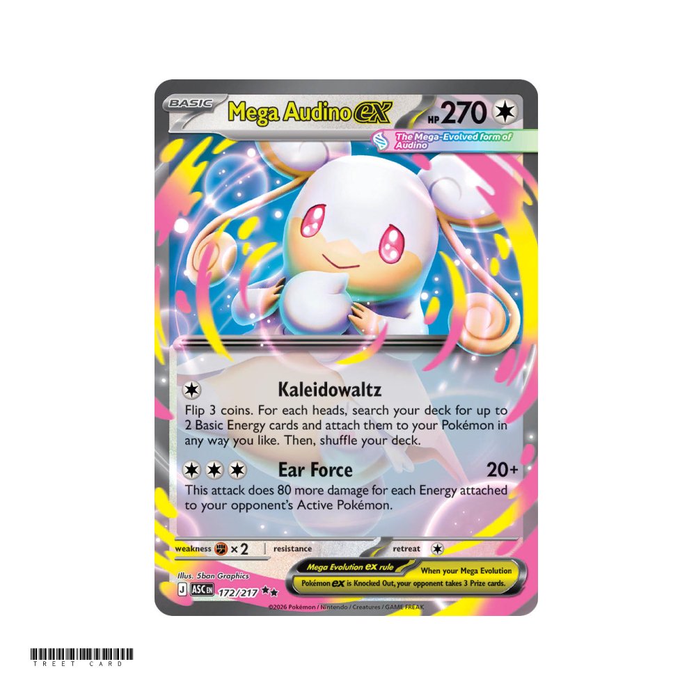 Mega Audino ex Ascended Heroes 172/295 Double Rare EN