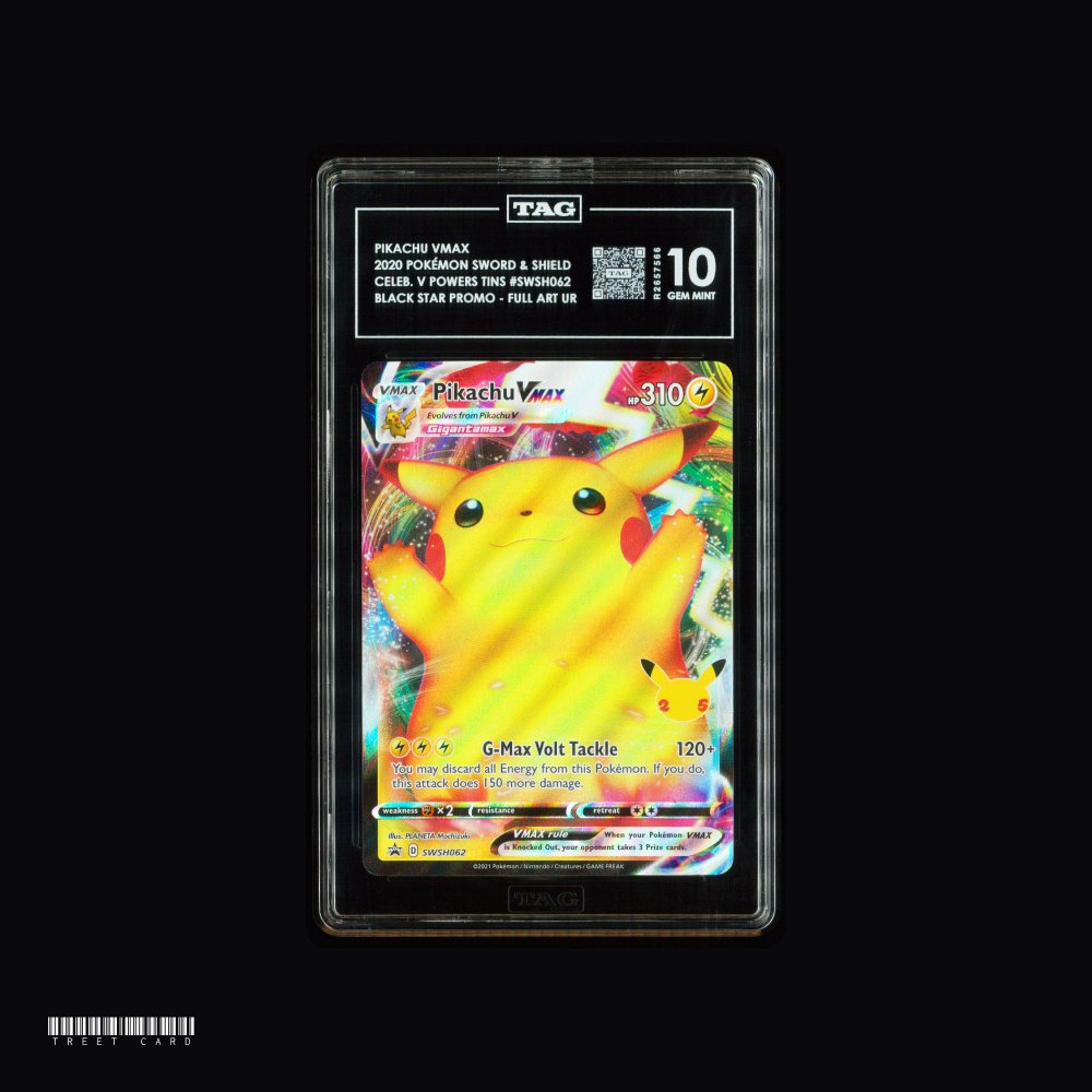 [TAG 10] Pikachu VMAX SWSH062 2021 Celebrations Promo Black Star EN