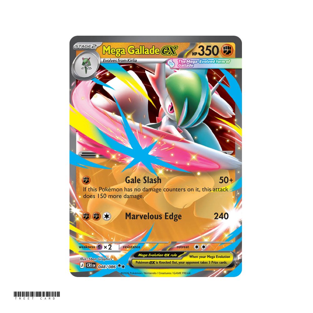 Mega Gallade ex Chaos Rising 048/086 Double Rare EN