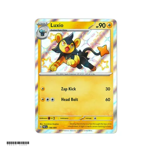 Luxio Paldean Fates 136/091 Shiny Holo Rare EN