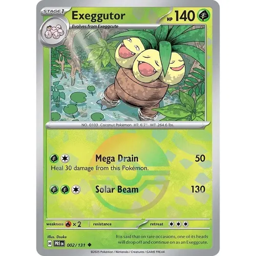 Exeggutor PRE 002/131 Poke Ball Pattern Prismatic Evolutions EN