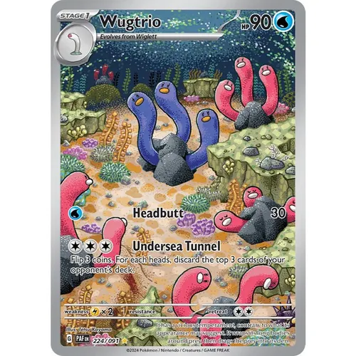 Wugtrio PAF 224/091 Paldean Fates Illustration Rare EN