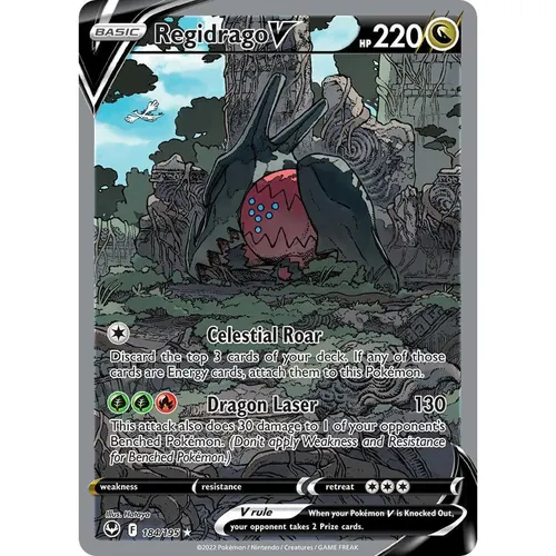 Regidrago V 184/195 SWSH12 Silver Tempest Ultra Rare Holo EN