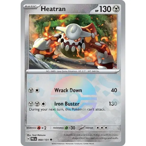 Heatran PRE 068/131 Poke Ball Pattern Prismatic Evolutions EN