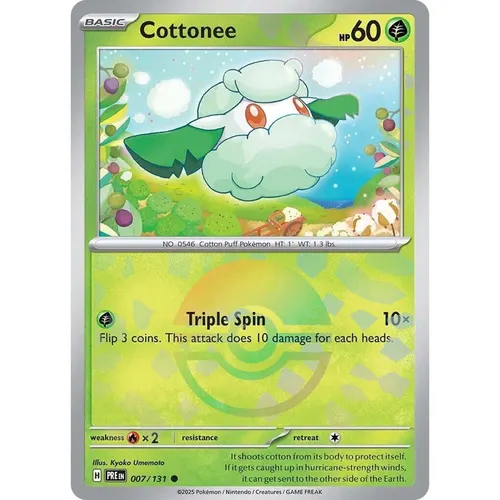 Cottonee PRE 007/131 Poke Ball Pattern Prismatic Evolutions EN