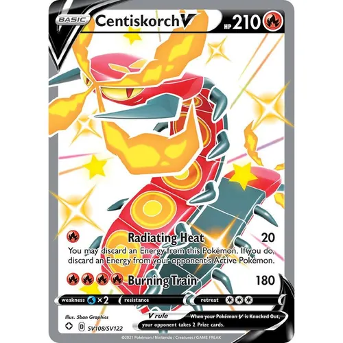 Centiskorch V SV108/SV122 Shining Fates Shiny Vault Shiny Holo Rare EN