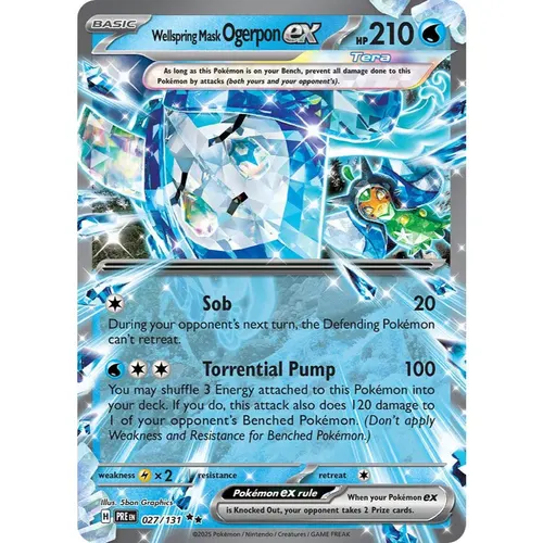 Wellspring Mask Ogerpon ex PRE 027/131 Prismatic Evolutions Double Rare EN