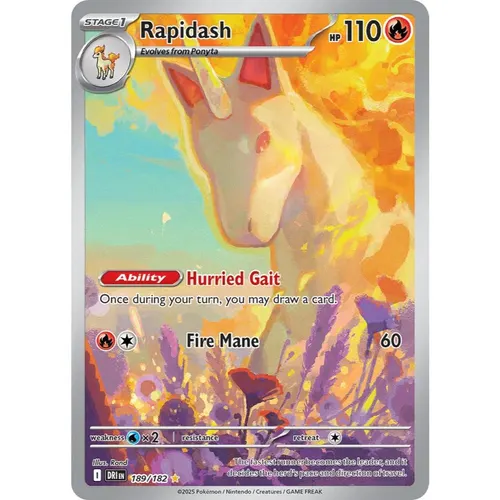 Rapidash DRI 189/182 Destined Rivals Illustration Rare EN