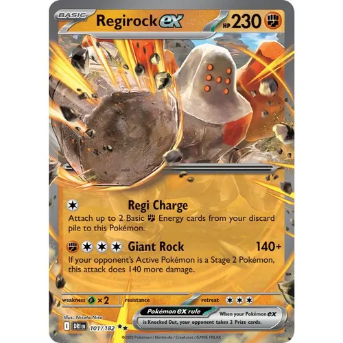 Regirock ex DRI 101/182 Destined Rivals Double Rare EN