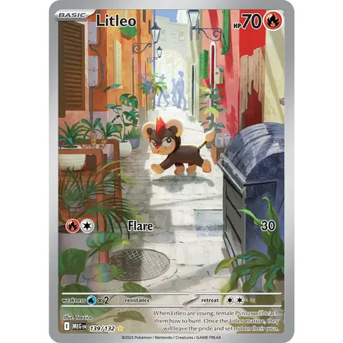 Litleo MEG 139/132 ME01 Mega Evolution Illustration Rare EN