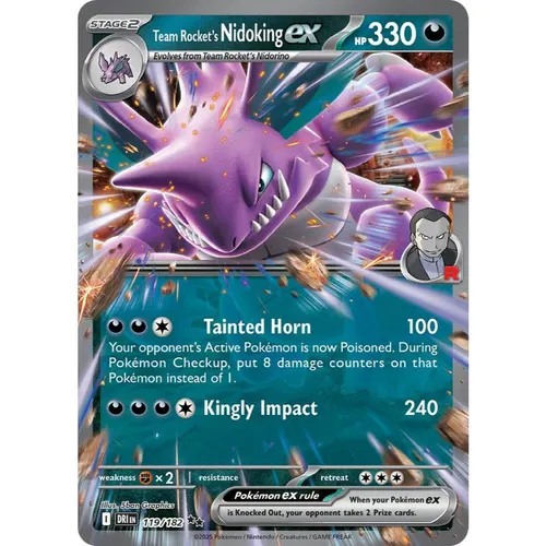 Team Rocket’s Nidoking ex DRI 119/182 Destined Rivals Double Rare EN