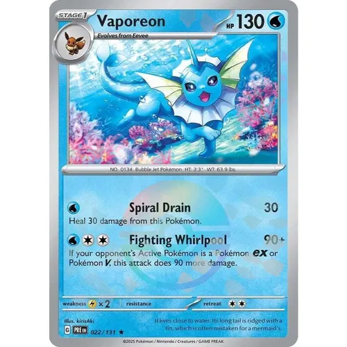 Vaporeon PRE 022/131 Poke Ball Pattern Prismatic Evolutions EN