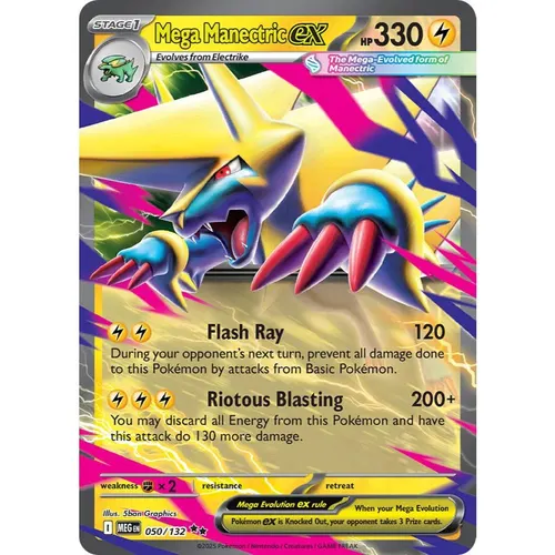 Mega Manectric ex MEG 050/132 ME01 Mega Evolution Double Rare EN