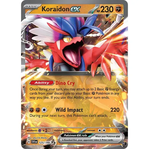 Koraidon ex SV1 125/198 SV01 Scarlet & Violet Base Set Double Rare EN