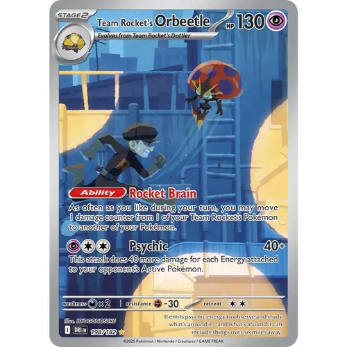 Team Rocket’s Orbeetle DRI 198/182 Destined Rivals Illustration Rare EN