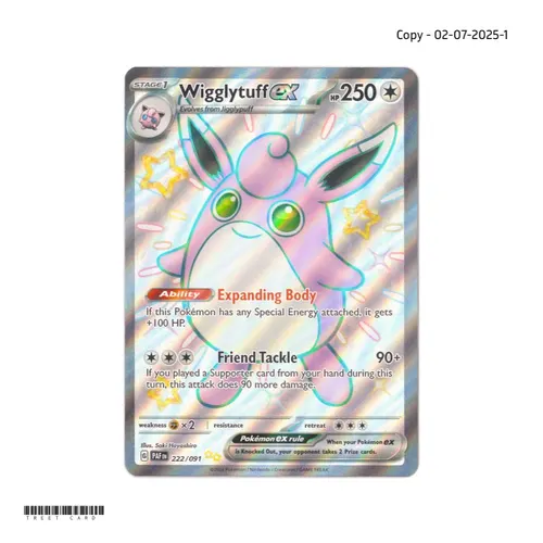 Wigglytuff ex PAF 222/091 SV Paldean Fates Shiny Ultra Rare EN