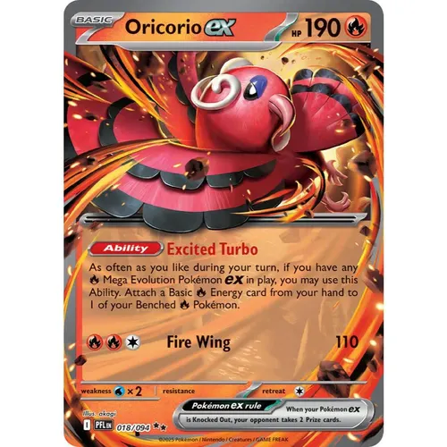 Oricorio ex PFL 018/094 Phantasmal Flames Double Rare EN
