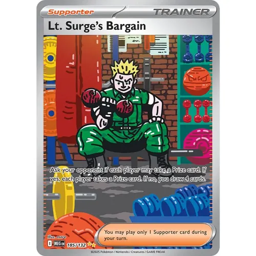Lt. Surge's Bargain MEG 185/132 ME01 Mega Evolution Special Illustration Rare EN