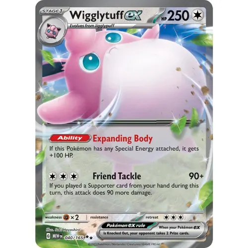 Wigglytuff ex MEW 040/165 Scarlet & Violet 151 Double Rare EN
