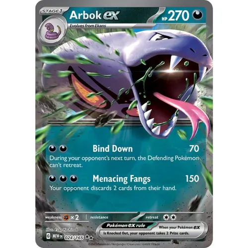 Arbok ex MEW 024/165 Scarlet & Violet 151 Double Rare EN