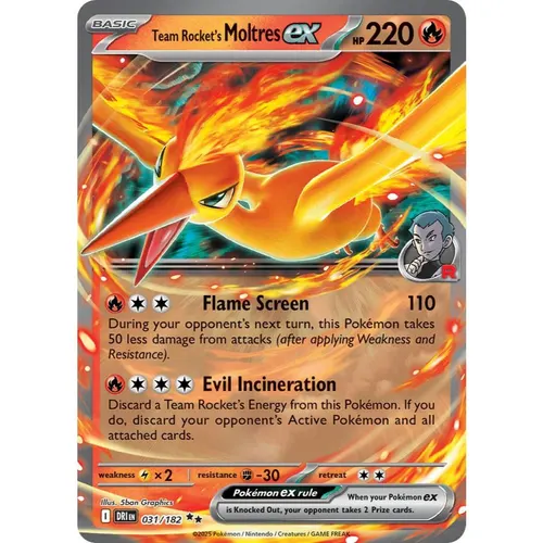 Team Rocket’s Moltres ex DRI 031/182 Destined Rivals Double Rare EN